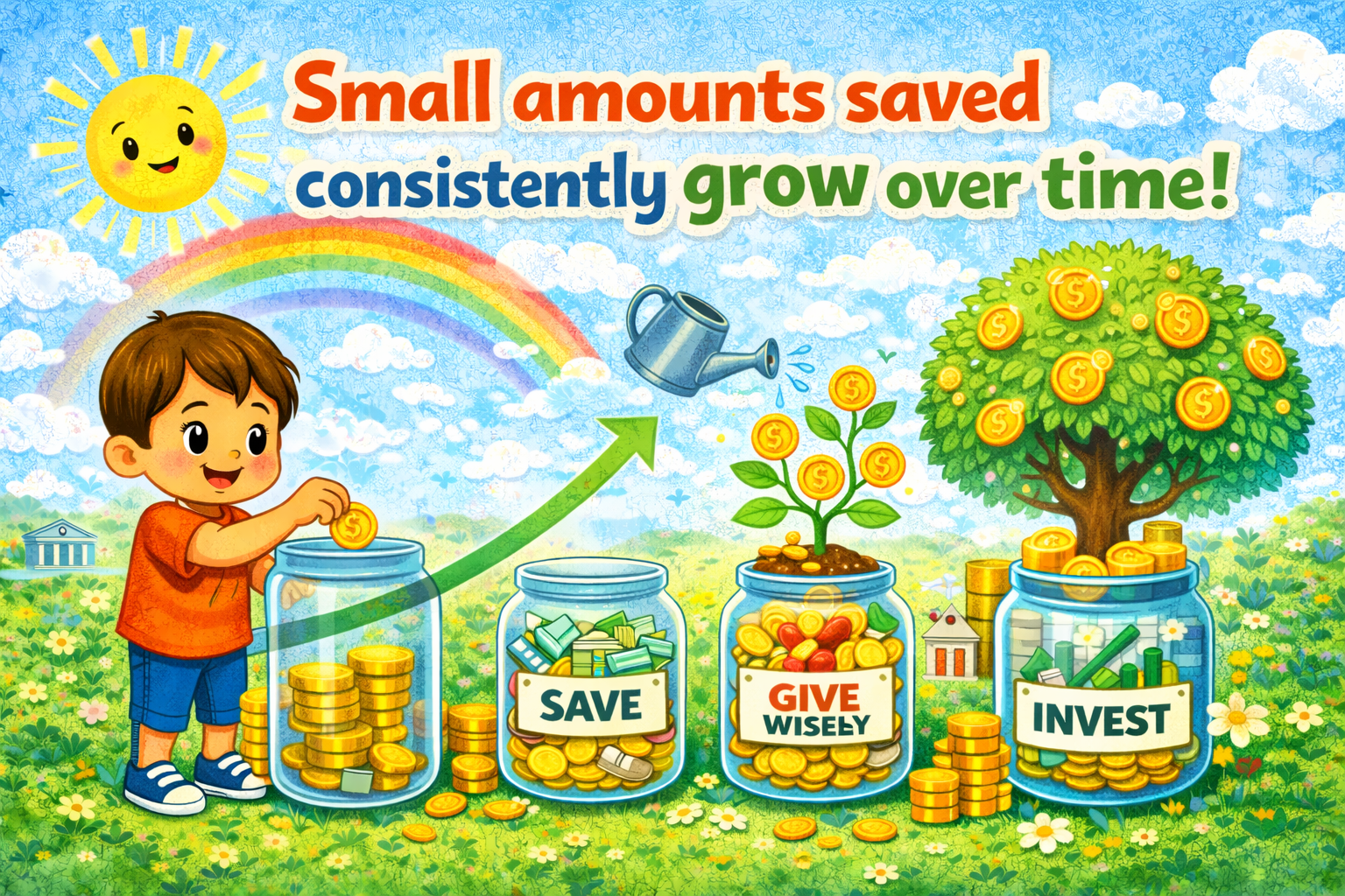 small amounts of money saved consistently grow over time | It's a Habit Sammy Rabbit Storybook | Lesson Plan