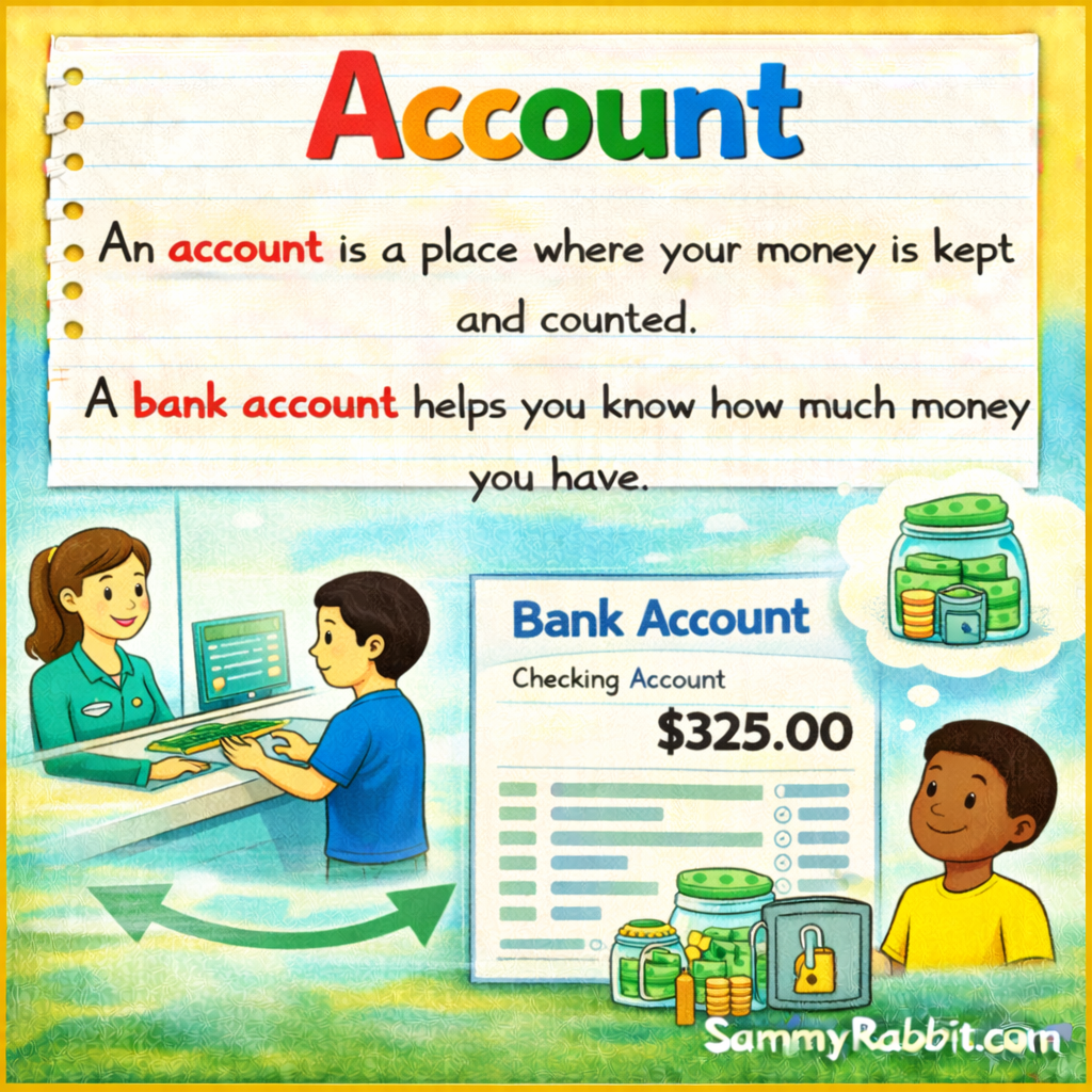 Account: A Kid-Friendly Money Dictionary Definition