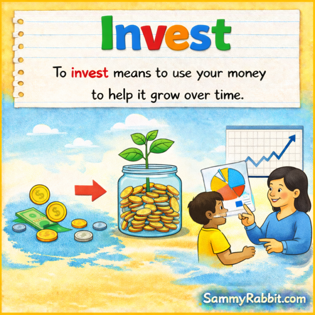 Invest: A Kid-Friendly Money Dictionary Definition