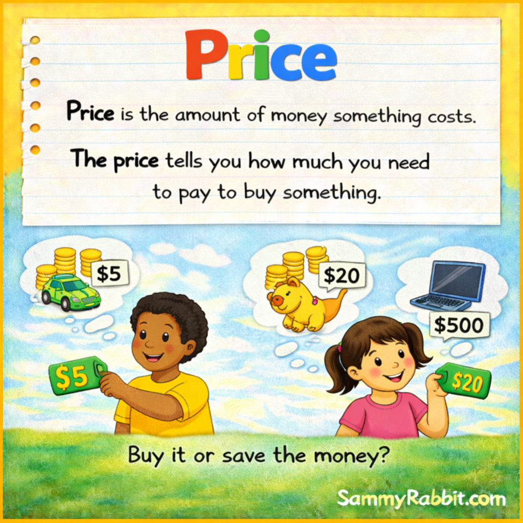 Price: : A Kid-Friendly Money Dictionary Definition
