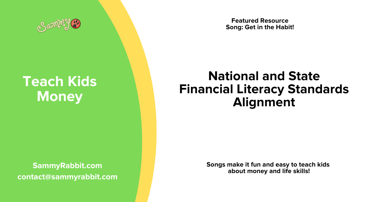 National and State Financial Literacy Standards Alignment: Get in the Habit (K–8 Money Song)