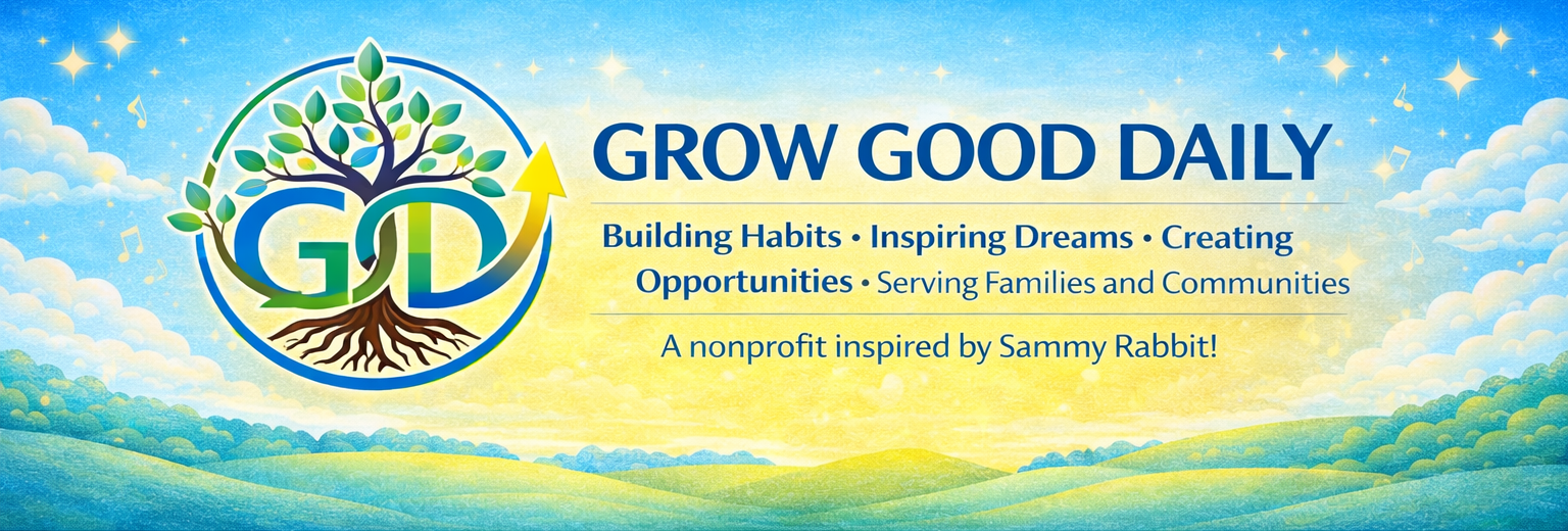Grow Good Daily | Sammy Rabbit inspired nonprofit | Logo