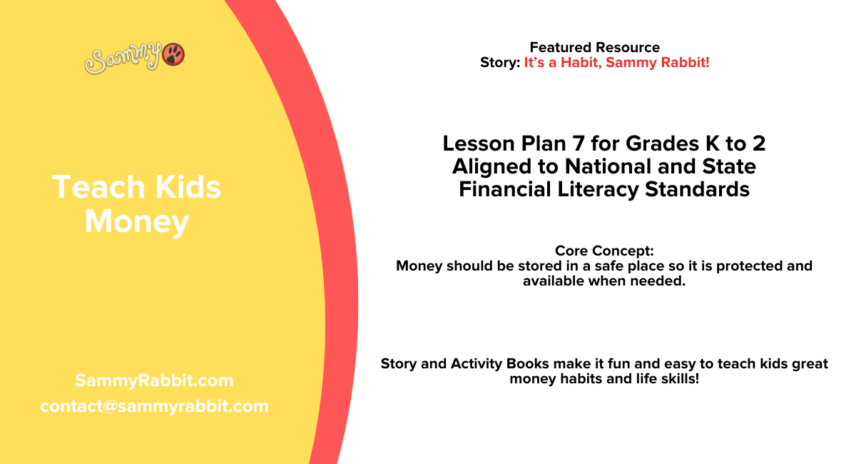 Safe Places to Save (Grades K–2): Standards-Aligned Financial Literacy Lesson Plan Using It’s a Habit, Sammy Rabbit