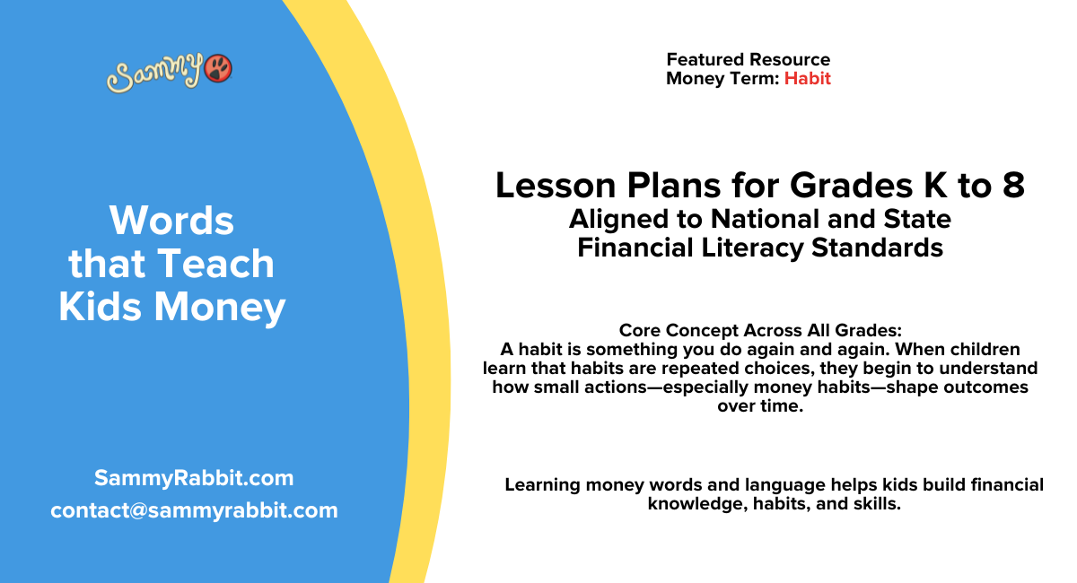 Standards-Aligned Financial Literacy Lesson Plans (Grades K–8): Money Word — Habit