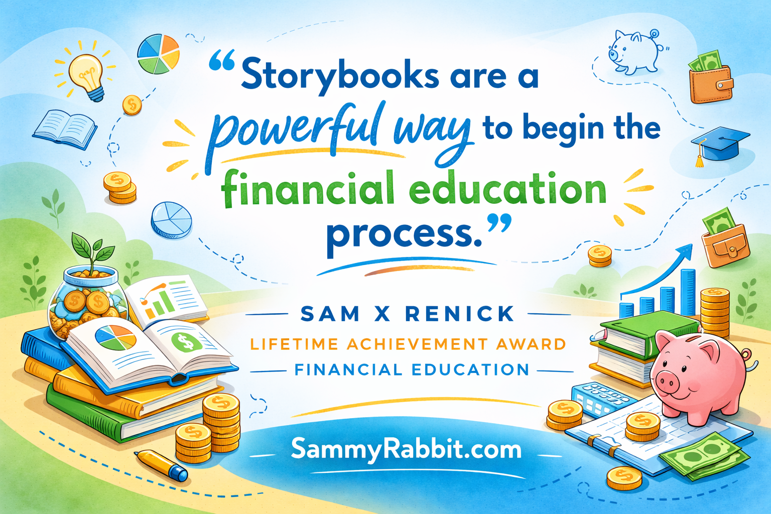 Storybooks are a powerful way to begin the financial education process | Sam X Renick